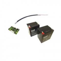 ROGER TECHNOLOGY BI/BAT/KIT Zestaw akumulatorów (2x12 V DC, 4,5 Ah) i karta ładowania do centrali CTRL